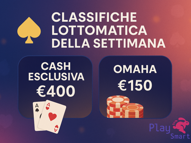 Lottomatica Goldbet Ipoker Pokerstars Sisal Cash Race Omaha Race Twister Race Spin and Go Classifiche Esclusive Poker Texas Hold'em Gioco
